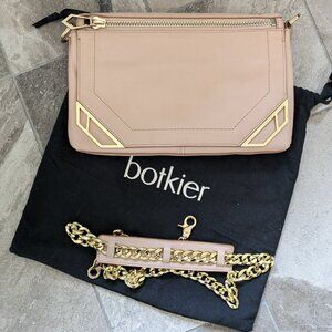 Botkier Crossbody Bag/Clutch, leather, Champaign pink - used